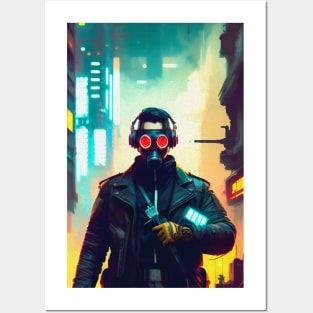 Abstract Cyberpunk Man Posters and Art